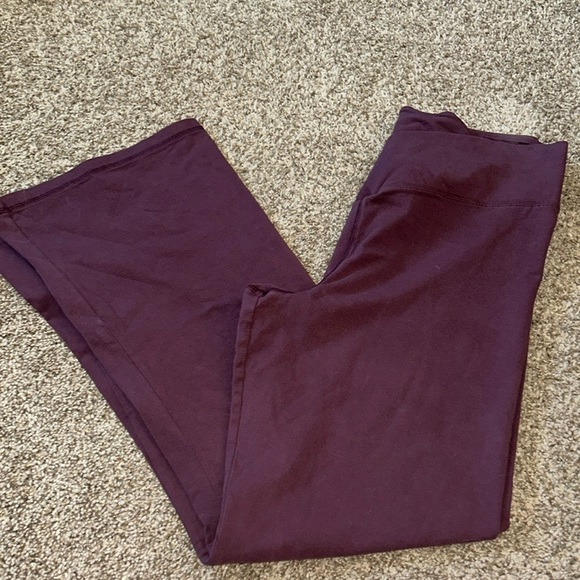 PINK Victoria's Secret Pants - Victoria Secret Pink Purple/Maroon Crossover Flare Leggings